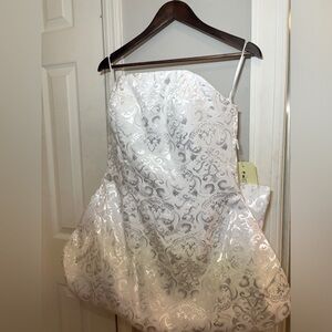 Strapless mini dress